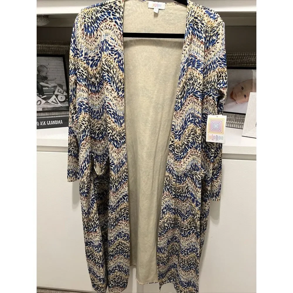 Lularoe Open Front Long Cardigan Jacket Womens Size M Sarah NWT‎  Pockets NEW
